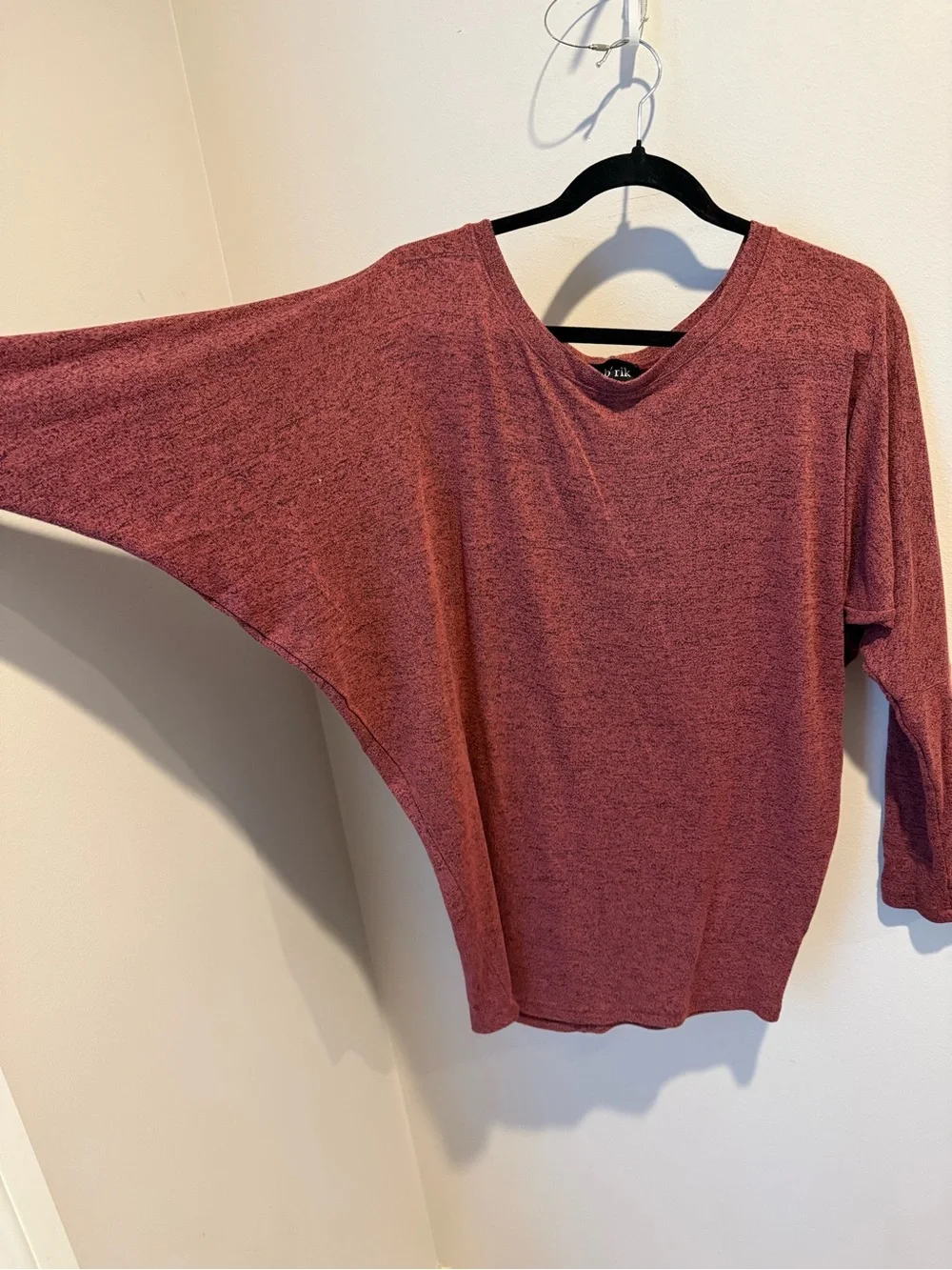 Slouchy brick red comfy tee/ sweater